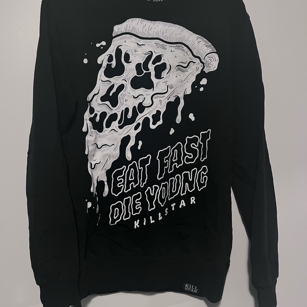 Killstar Black and White Crewneck Sweater